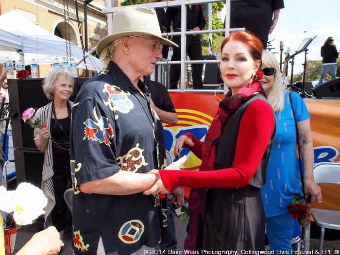 Christopher Riordan and Priscilla Presley