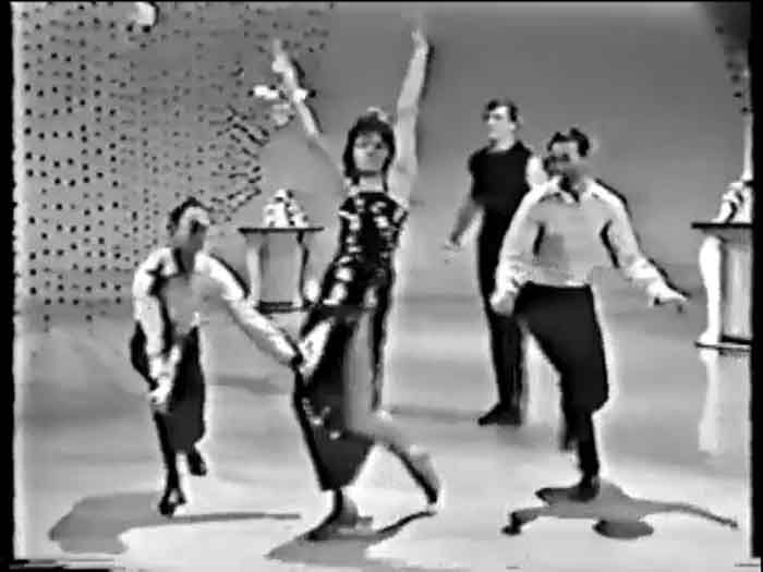 Christopher Riordan dancing with Barrie Chase on the TV show The Hollywood Palace.