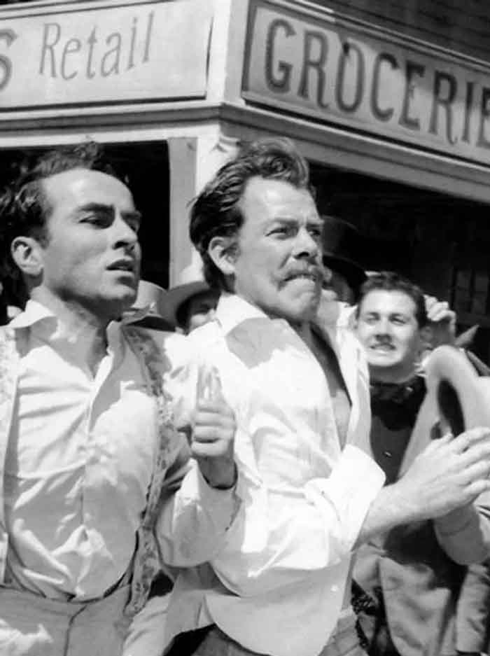 Montgomery Clift and Christopher Riordan in the film Raintree County.
