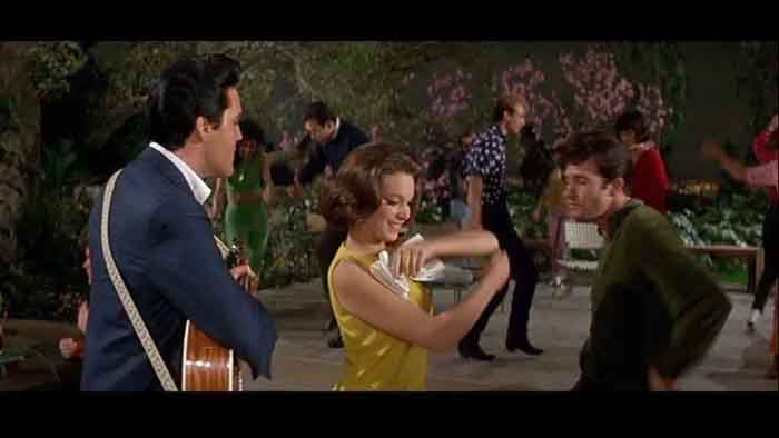 Christopher Riordan and Elvis Presley in the film Spinout.