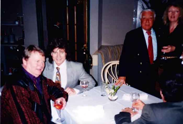 Christopher Riordan with Jerry Styner at AIP reunion party
