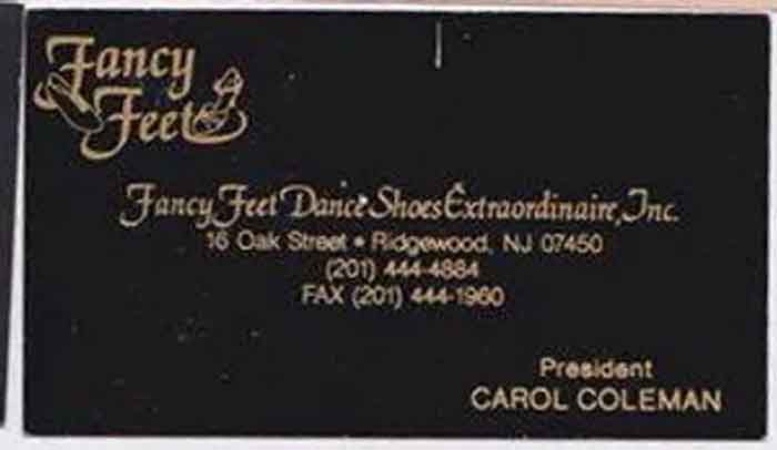 Carol Coleman business card.