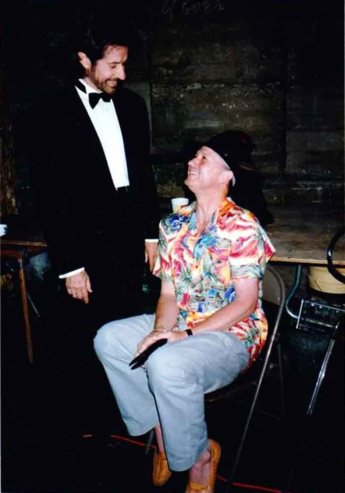 Christopher Riordan and George Chakiris backstage at Don Juan In Hell