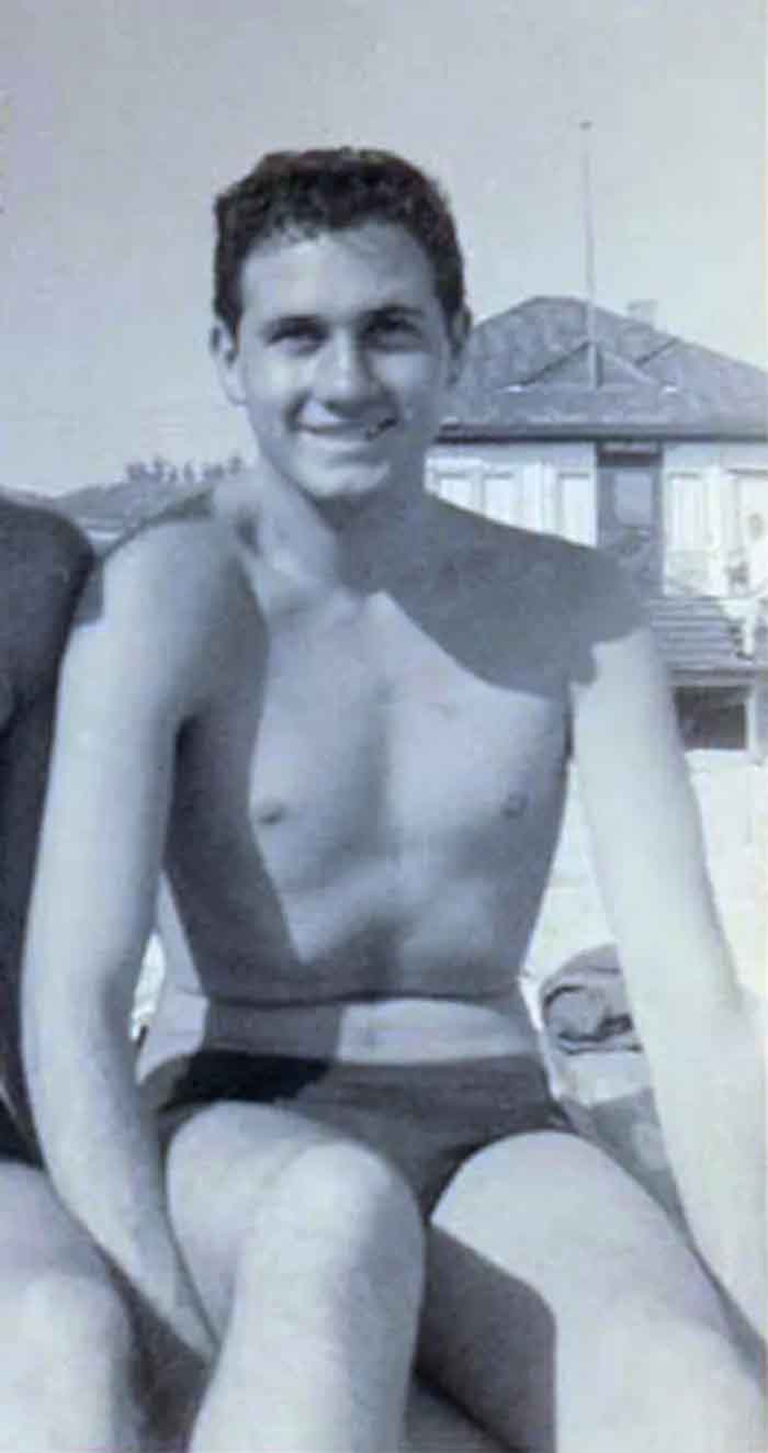 Christopher Riordan at Laguna Beach in 1957