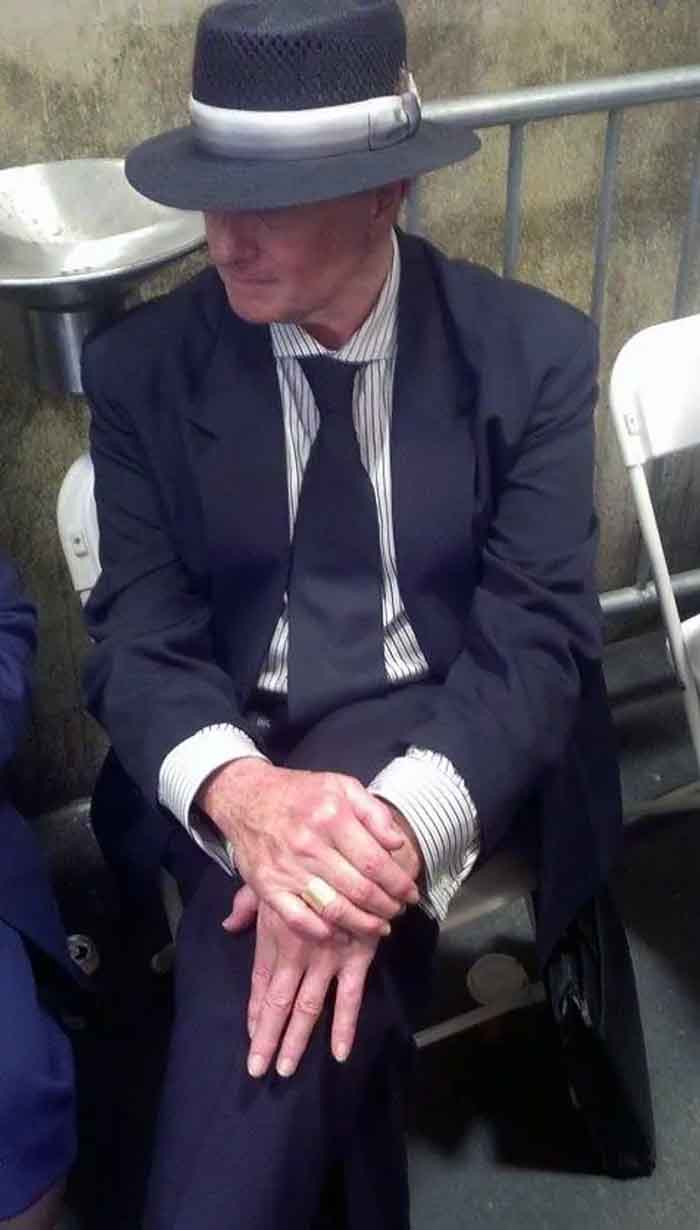Christopher between shooting scenes on the NBC TV series