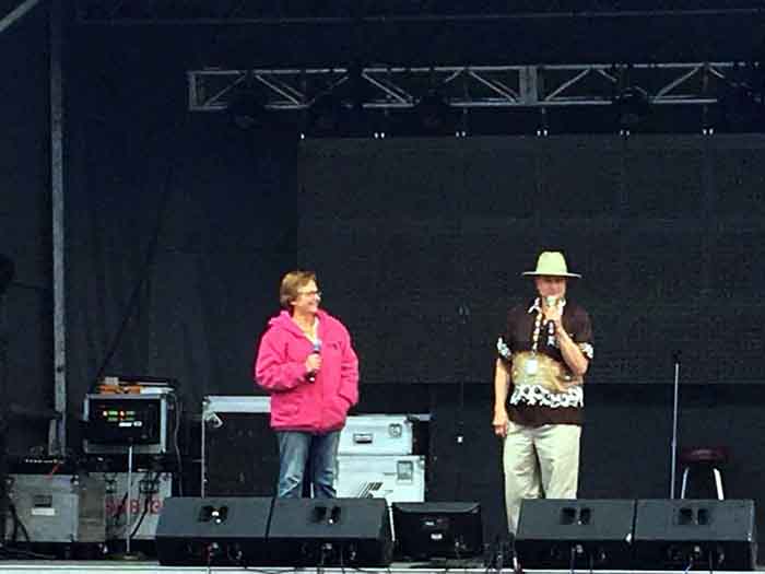 Christopher on stage at the Elvis Blue Suede Festival in 2018