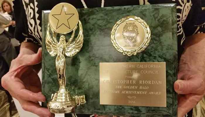 Lifetime Achievement Award presented to Christopher Riordan