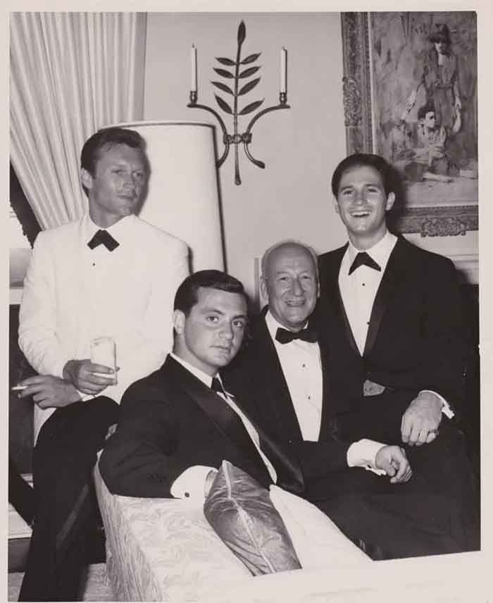 Christopher Riordan at a party with Jimmy Pendleton and William Haines