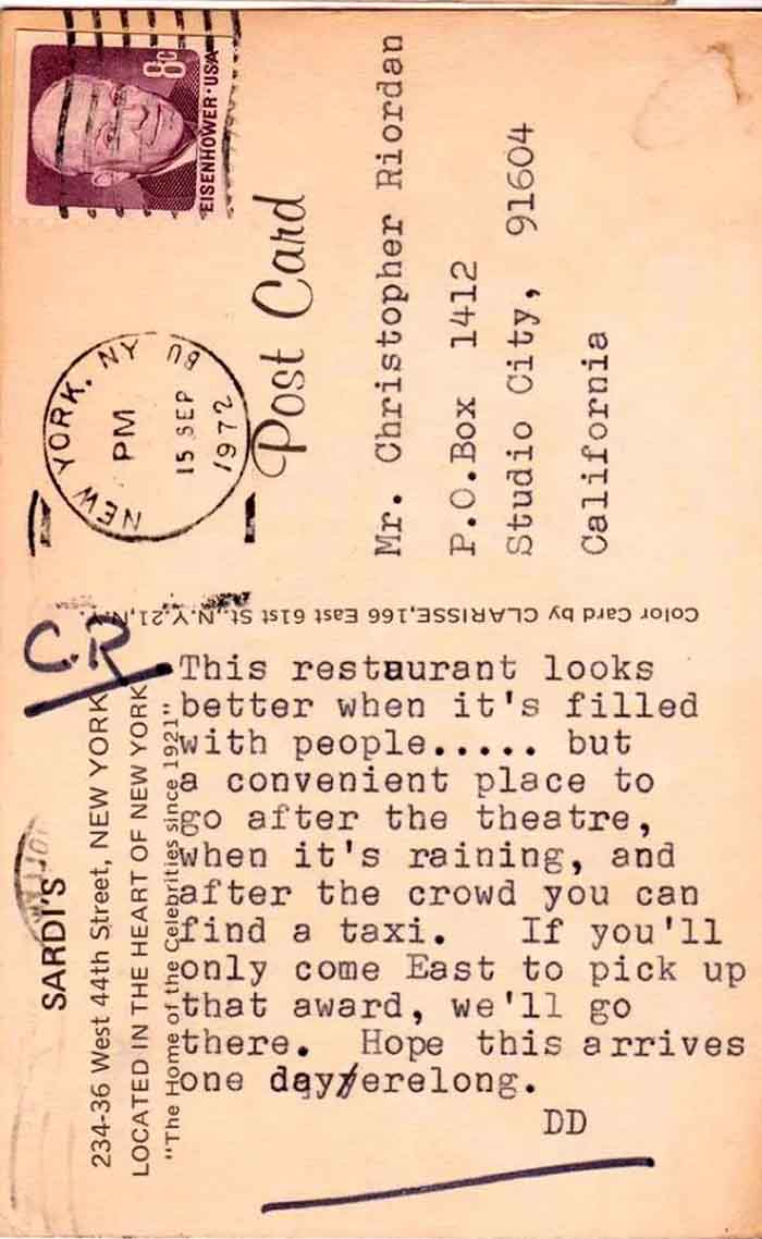 Postcard from Drew Dudley to Christopher