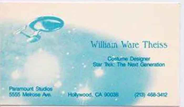 William Ware Theiss business card.